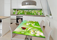 Наклейка 3Д виниловая на стол Zatarga «Нектарная лакомка» 600х1200 мм для домов, квартир, сто FG, код: 6509265
