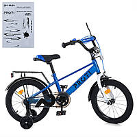 Велосипед детский PROF1 MB 14022-1, 14 дюймов, сине-белый, Toyman
