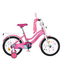 Велосипед детский PROF1 MB 14051-1, 14 дюймов, розовый, Toyman