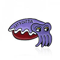 Брошь-значок BROCHE Каракатица фиолетовая BRGV112531 UT, код: 7463873