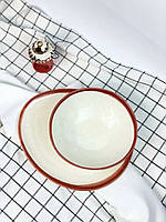 Тарелка с бортиком Декор Керамика Cappuccino Red КР-290 29 см высокое качество
