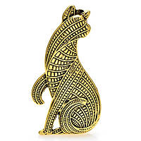 Брошка BROCHE Кішка золотиста BRBF112896 SC, код: 8244463