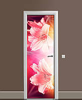 Наклейка на дверь Zatarga «Аромат лилий» 650х2000 мм виниловая 3Д наклейка декор самоклеящаяс KB, код: 6443860