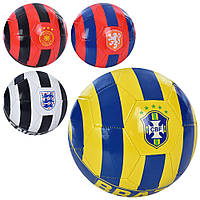 М'яч футбольний розмір5,ПВХ1,8мм,300-320г,4 кольори ,п/е /30/ EV-3235 irs
