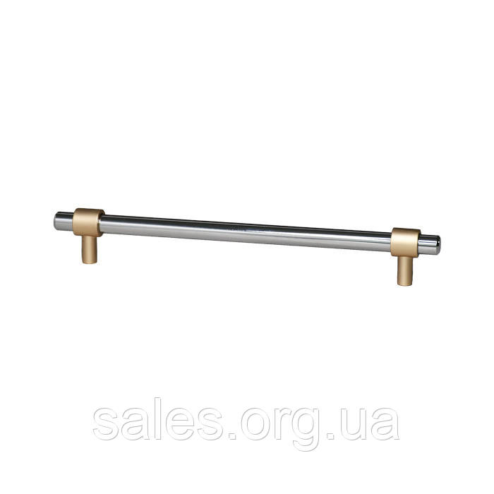 Меблева ручка-рейлінг Kerron 192 мм хромо-золото (S-3411-192 CH-OT) SC, код: 8157517