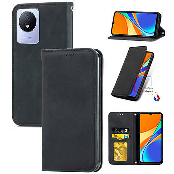 Чохол-книжка Skin Feel Leather Wallet для Vivo Y02 Black