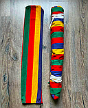 Гамак GamaK 200 х 150 см із планкою 80 см лежак мексиканський тканинний підвісний на весь зріст Червоний, фото 2