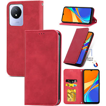 Чохол-книжка Skin Feel Leather Wallet для Vivo Y02 Red