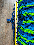 Гамак GamaK 200 х 150 см із планкою 80 см лежак мексиканський тканинний підвісний на весь зріст синій, фото 10