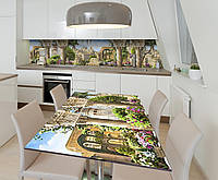 Наклейка 3Д виниловая на стол Zatarga «Античный покой» 600х1200 мм для домов, квартир, столов EM, код: 6442110