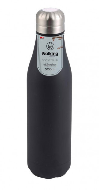 Термос-бутылка Bergner Walking anywhere BG-37560-MBK 500 мл черная высокое качество - фото 1 - id-p2194271256