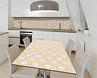 Наклейка 3Д виниловая на стол Zatarga «Мраморные соты» 600х1200 мм для домов, квартир, столов EM, код: 6510788