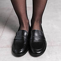 Мокасины женские Fashion Stella 3571 37 размер 24 см Черный высокое качество