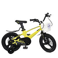 Велосипед детский PROF1 MB 141020-4, 14 дюймов, желтый, Time Toys