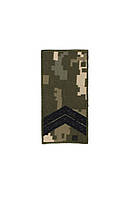 Шеврон на липучках Погоны Младший Сержант ВСУ (ЗСУ) Пиксель 20221872 8123 высокое качество