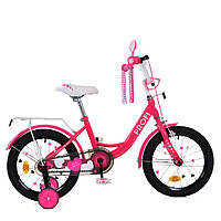 Велосипед детский PROF1 MB 14042, 14 дюймов, малиновый, Vse-detyam