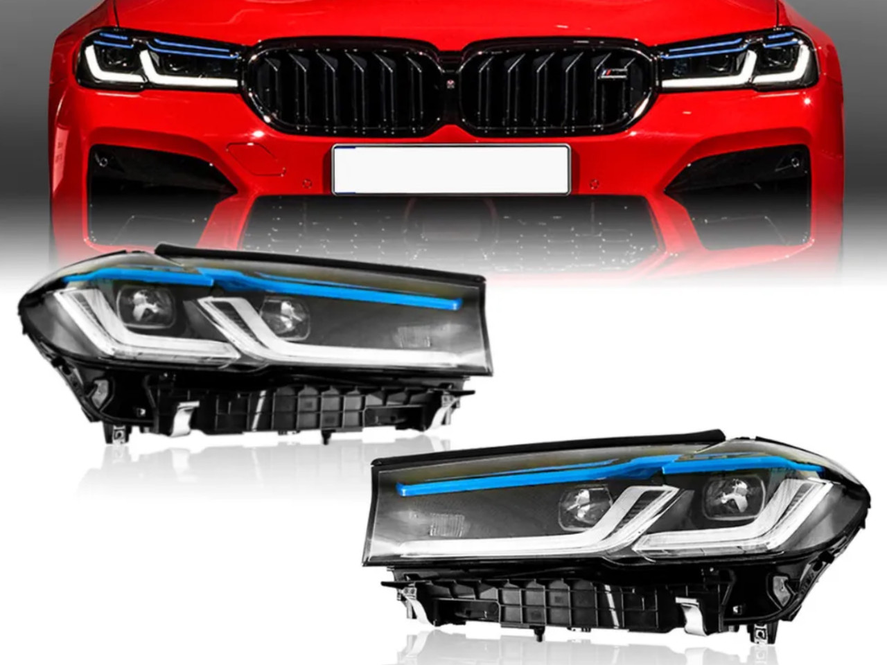 Фари стиль Laser LCI 2020+ рестайлінг для BMW G30/G31 2016-2020 2шт. із заміною бампера на 20+