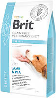 Сухий корм для дорослих собак за надмірної ваги Brit VetDiets Obesity 2 кг GM, код: 2644330