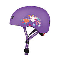 Захисний шолом Фіолетовий з квітами Micro AC2138BX 52-56 см, розмір M, Vse-detyam