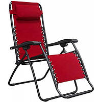 Садовое кресло Шезлонг до 120 кг Bonro СПА-167A красный GM, код: 7790288