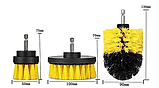 Набір OEM з 3 щіток-насадок на шуруповерт дриль для чищення автомобіля прибирання, фото 6
