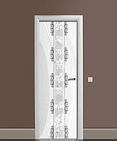 Наклейка на дверь Zatarga «Монохромная виньетка» 650х2000 мм виниловая 3Д наклейка декор само EM, код: 6509734