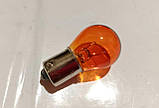 Лампа поворотів 12 V 21 W 1-контактна жовтогаряча Flagmus, фото 2