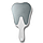 Дзеркало для пацієнта формі зуба біле, фото 3