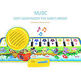 Килимок-піаніно розвивальний дитячий підлоговий для ніг 100 см — Жовтий, фото 6