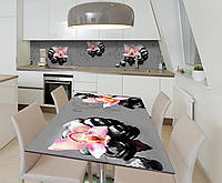 Наклейка 3Д виниловая на стол Zatarga «Орхидея на отдыхе» 650х1200 мм для домов, квартир, сто GM, код: 6509200