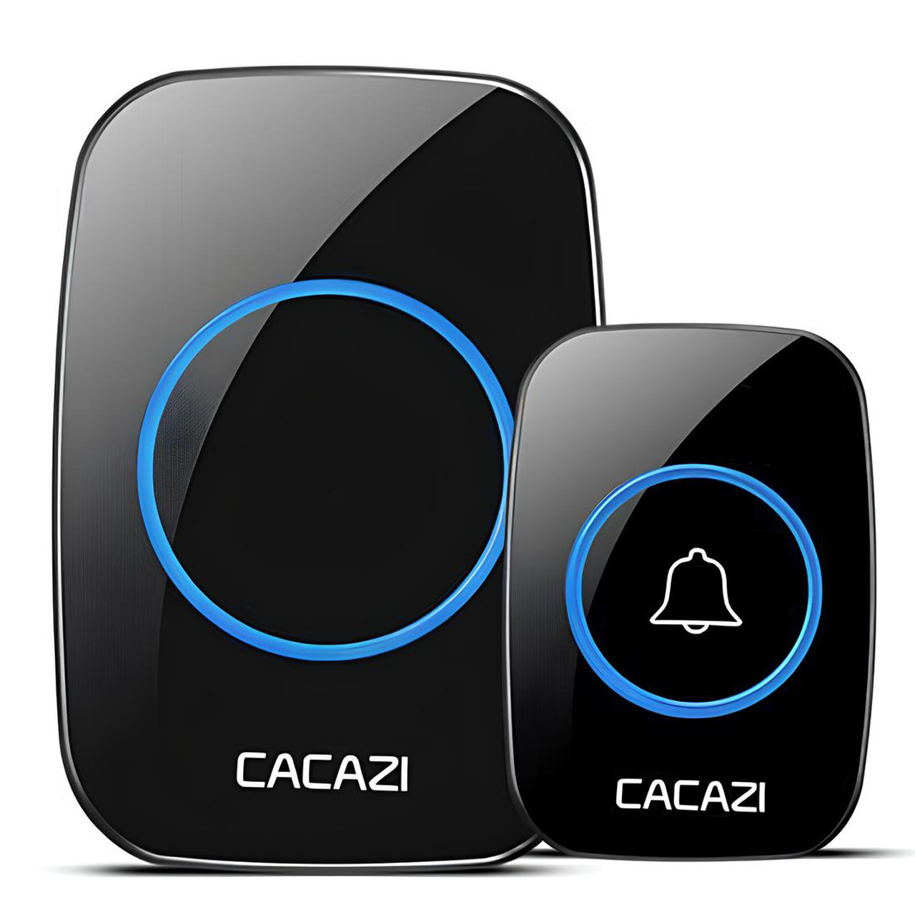 Безпровідний дверний дзвінок на вхідні двері Cacazi A10, дальність до 300 метрів, чорний, фото 1
