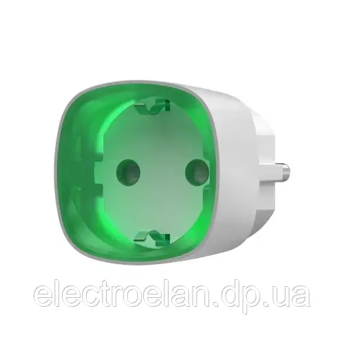 Бездротова Розумна Розетка Socket З лічильником Енергоспоживання White (13305.34.Wh1) Ajax