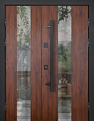 Вхідні двері Queen з Терморозривом та двома склопакетами Замки Mottura