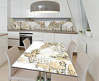 Наклейка 3Д виниловая на стол Zatarga «Шёпот города» 650х1200 мм для домов, квартир, столов, FG, код: 6440760