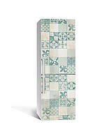 Наклейка на холодильник Zatarga «Азулежу в бирюзе» 650х2000 мм виниловая 3Д наклейка декор на FG, код: 6441708