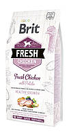 Сухой корм Brit Fresh Chicken Potato Healthy Growth 2,5 kg (для щенков и юниоров) GM, код: 6537273