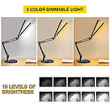 Настільна подвійна лампа FX-320 (24 Вт.) 2в1: на підставці та струбціні для освітлення робочого місця, фото 6