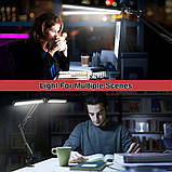 Настільна подвійна лампа FX-320 (24 Вт.) 2в1: на підставці та струбціні для освітлення робочого місця, фото 10