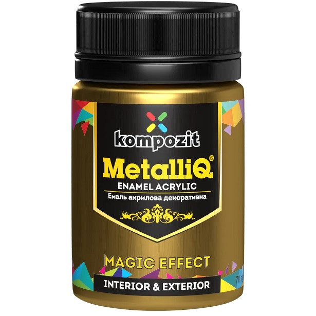 Емаль акрилова Kompozit METALLIQ червоне золото 70 г, фото 1