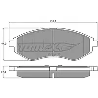 Тормозная колодка дисковая передняя Chevrolet Aveo Tomex (TX 14-22)