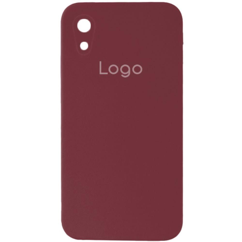 Чохол Silicone Case Square Full Camera для iPhone Xr Колір 37.Rose Red, фото 1