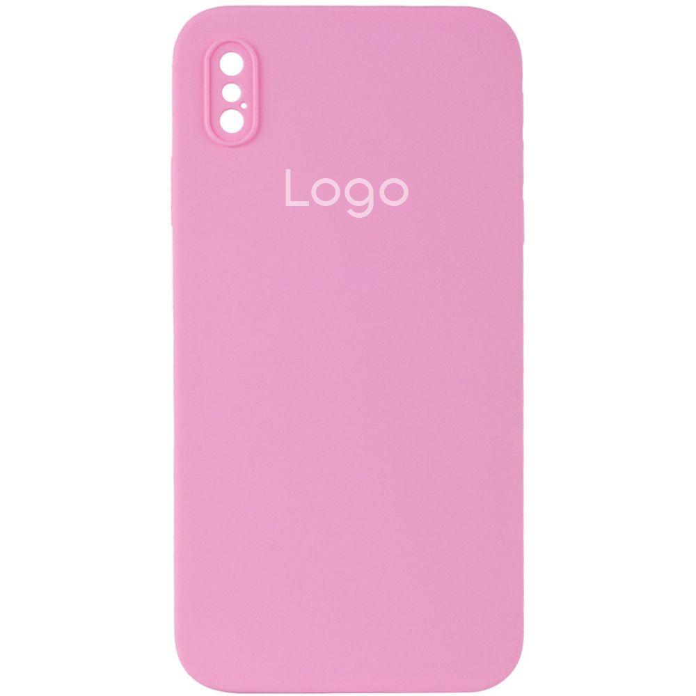 Чохол Silicone Case Square Full Camera для iPhone X/Xs Колір 06.Light Pink, фото 1