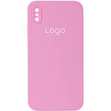 Чохол Silicone Case Square Full Camera для iPhone X/Xs Колір 71.Dark Green, фото 6