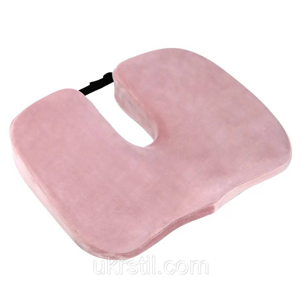 Подушка ортопедична б'юті майстра для сидіння Model 1, велюр, фото 1