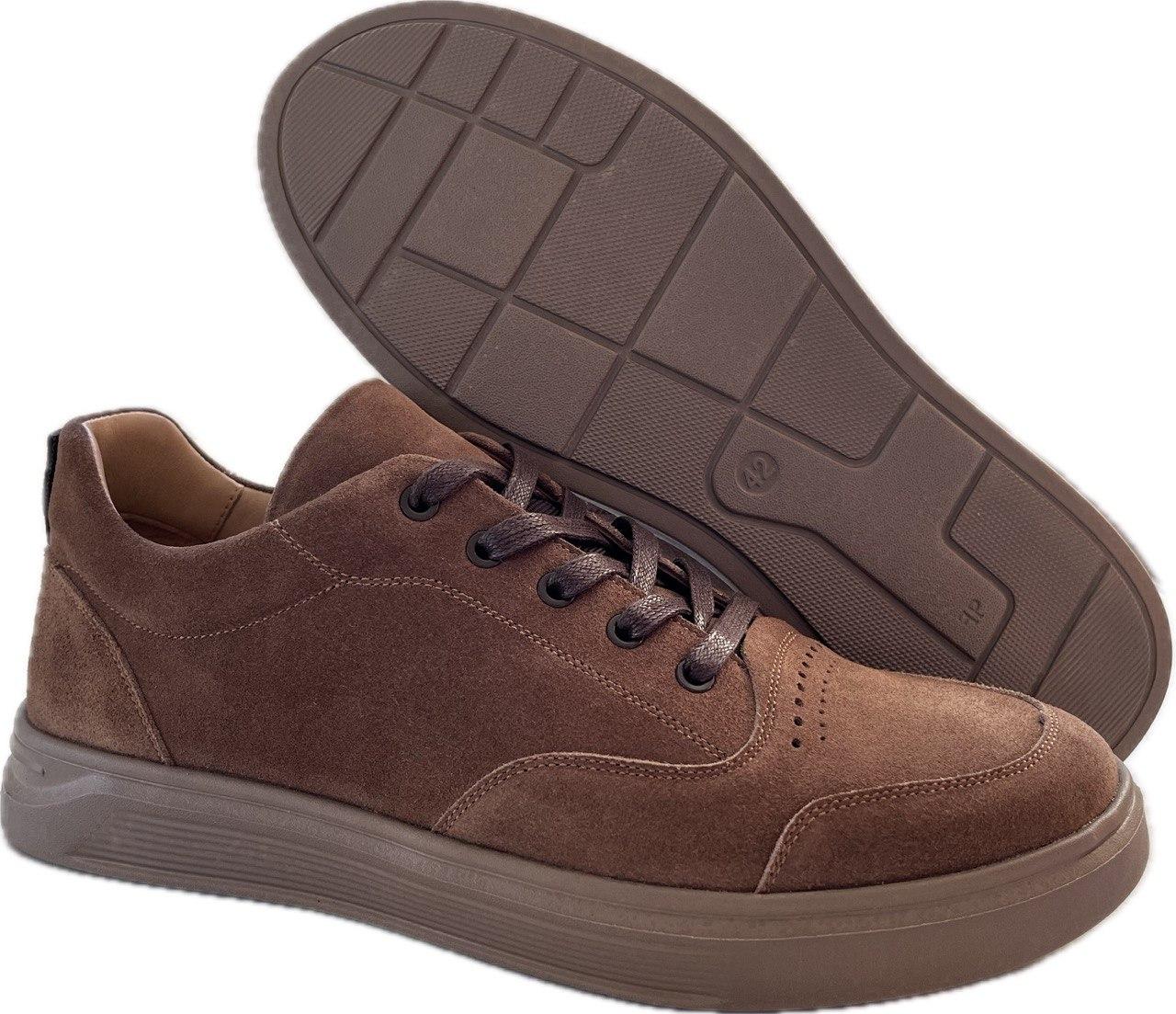 Кеди чоловічі замшеві IKOS коричневі, фото 1