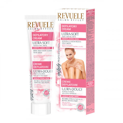 Крем для депіляції чутливих зон тела Revuelle Ultrasoft з олією троянди  125 мл, фото 1
