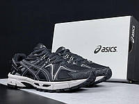 Мужские кроссовки Asics Gel Kahana 8 Black White (Черные) Обувь Асикс Гель Кахана 8 сетка кожа демисезон