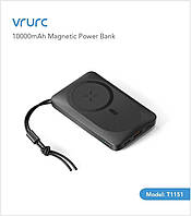 Павербанк Vrurc T1151 10000mAh Магнитное беспроводное зарядное устройство 7,5 Вт