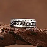 Кільце печатка перстень чоловіче сталеве MIDGARD 19 з медичної нержавіючої сталі з Рунами, фото 5