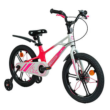 Велосипед двоколісний Corso Elite (магнієва рама, литі диски, 75% складання) ELT-18091 Рожевий